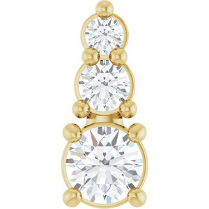 18K Yellow Gold 3 mm Round Pendant Mounting