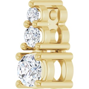 18K Yellow Gold 3 mm Round Pendant Mounting – image 3
