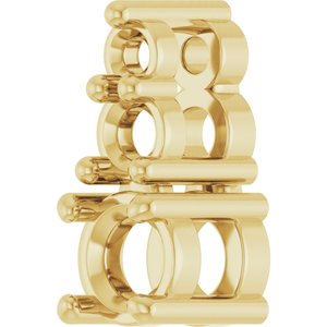 10K Yellow Gold 3 mm Round Pendant Mounting – image 4
