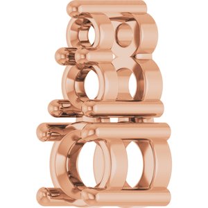 14K Rose Gold 3 mm Round Pendant Mounting – image 4