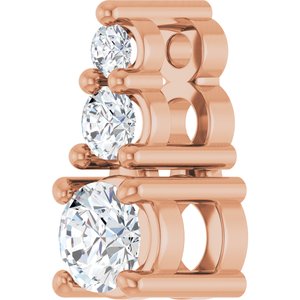 18K Rose Gold 3 mm Round Pendant Mounting – image 3