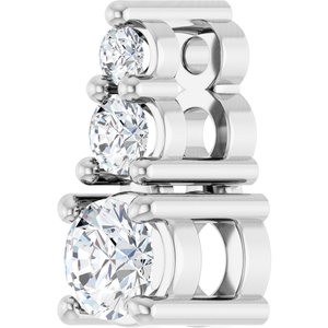 14K White Gold 3 mm Round Pendant Mounting – image 3