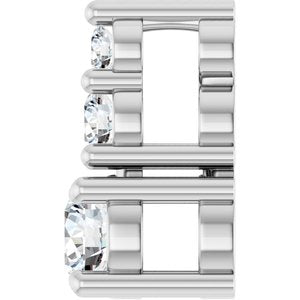 10K White Gold 3 mm Round Pendant Mounting – image 5