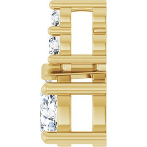 10K Yellow Gold 5x3 mm Pear Pendant Mounting – image 5