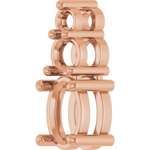 10K Rose Gold 6x4 mm Oval Pendant Mounting – image 4