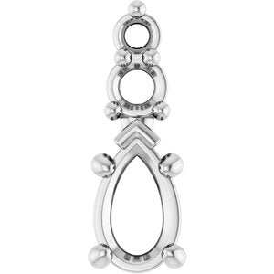 Continuum Sterling Silver 5x3 mm Pear Pendant Mounting – image 2