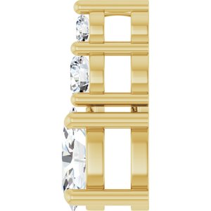 18K Yellow Gold 6x4 mm Oval Pendant Mounting – image 5