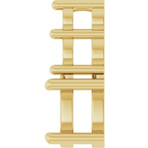 18K Yellow Gold 6x4 mm Oval Pendant Mounting – image 6