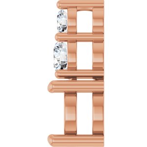 14K Rose Gold 6.5 mm Round 1/4 CTW Lab-Grown Diamond Semi-Set Pendant – image 6
