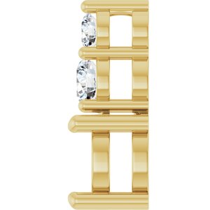 14K Yellow Gold 6.5 mm Round 1/4 CTW Lab-Grown Diamond Semi-Set Pendant – image 6