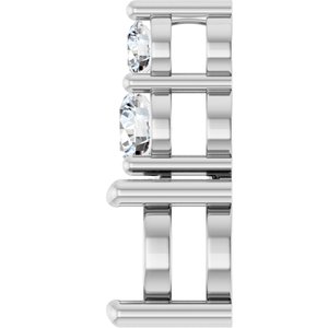 14K White Gold 6.5 mm Round 1/3 CTW Natural Diamond Semi-Set Pendant – image 6