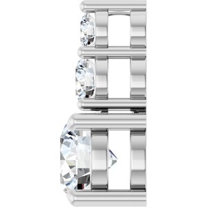 14K White Gold 6.5 mm Round Pendant Mounting – image 5