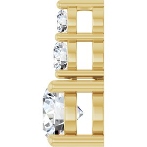 18K Yellow Gold 6.5 mm Round Pendant Mounting – image 5