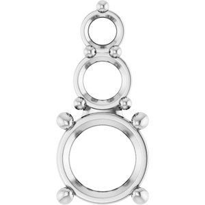 Continuum Sterling Silver 6.5 mm Round Pendant Mounting – image 2
