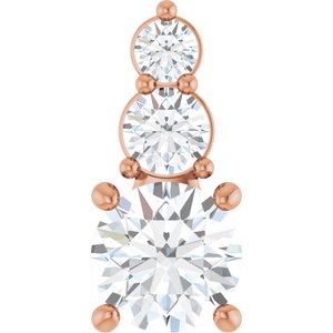 10K Rose Gold 6.5 mm Round Pendant Mounting