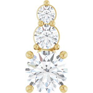 10K Yellow Gold 6.5 mm Round Pendant Mounting