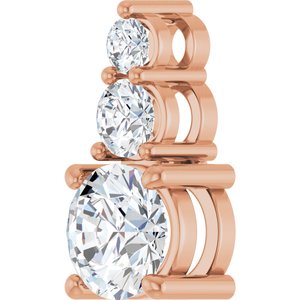 10K Rose Gold 6.5 mm Round Pendant Mounting – image 3