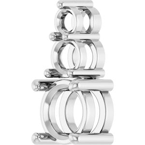 18K White Gold 6.5 mm Round Pendant Mounting – image 4