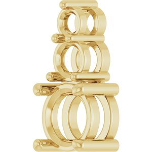 10K Yellow Gold 6.5 mm Round Pendant Mounting – image 4