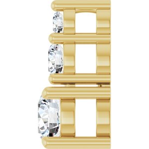 18K Yellow Gold 4.4 mm Round Pendant Mounting – image 5