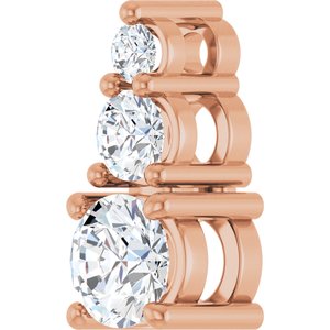 14K Rose Gold 4.4 mm Round Pendant Mounting – image 3