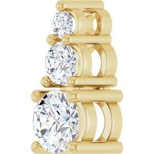 18K Yellow Gold 4.4 mm Round Pendant Mounting – image 3