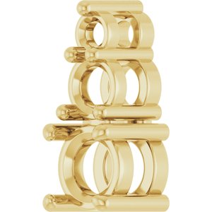18K Yellow Gold 4.4 mm Round Pendant Mounting – image 4