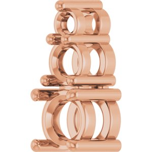 14K Rose Gold 4.4 mm Round Pendant Mounting – image 4