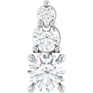 10K White Gold 4.4 mm Round Pendant Mounting