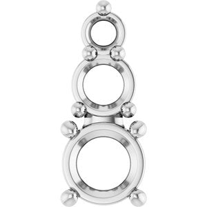 Platinum 4.4 mm Round Pendant Mounting – image 2
