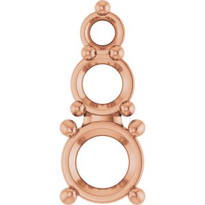 14K Rose Gold 4.4 mm Round Pendant Mounting – image 2