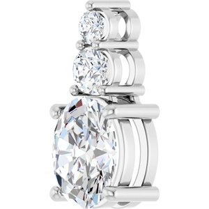 Sterling Silver 9x7 mm Oval Pendant Mounting – image 3