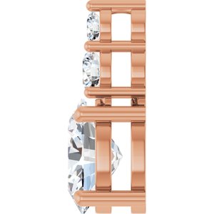 10K Rose Gold 9x7 mm Oval Pendant Mounting – image 5
