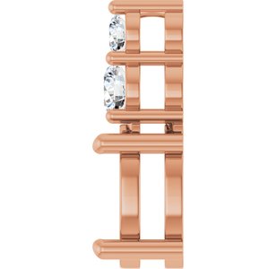 14K Rose Gold 9x7 mm Oval 1/4 CTW Lab-Grown Diamond Semi-Set Pendant – image 6
