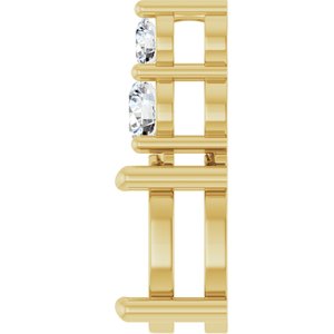 14K Yellow Gold 9x7 mm Oval 1/4 CTW Lab-Grown Diamond Semi-Set Pendant – image 6