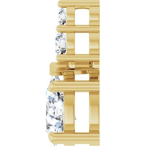18K Yellow Gold 8x5 mm Pear Pendant Mounting – image 5