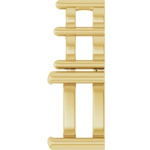 14K Yellow Gold 6.5x4.5 mm Elongated Cushion Pendant Mounting – image 6