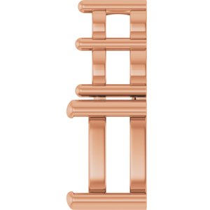 18K Rose Gold 6.5x4.5 mm Elongated Cushion Pendant Mounting – image 6