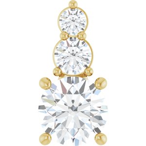 10K Yellow Gold 7 mm Round Pendant Mounting