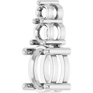 18K White Gold 7.5x5.5 mm Oval Pendant Mounting – image 4