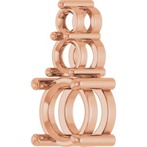 18K Rose Gold 7 mm Round Pendant Mounting – image 4