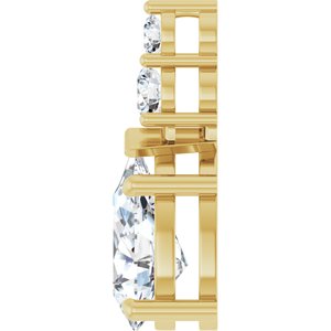 14K Yellow Gold 12x7.5 mm Pear Pendant Mounting – image 5