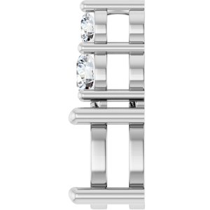 Platinum 7.5x5.5 mm Oval 1/5 CTW Natural Diamond Semi-Set Pendant – image 6