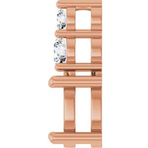 14K Rose Gold 7.5x5.5 mm Oval 1/5 CTW Lab-Grown Diamond Semi-Set Pendant – image 6
