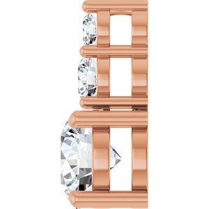 14K Rose Gold 7 mm Round 1/4 CTW Lab-Grown Diamond Semi-Set Pendant – image 5