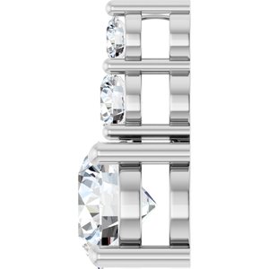 Platinum 7 mm Round 1/4 CTW Lab-Grown Diamond Semi-Set Pendant – image 5