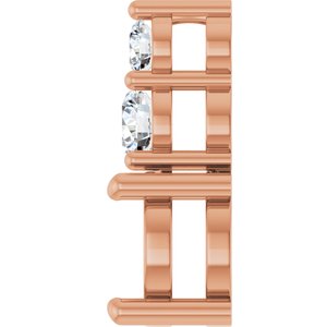 14K Rose Gold 7 mm Round 1/4 CTW Lab-Grown Diamond Semi-Set Pendant – image 6