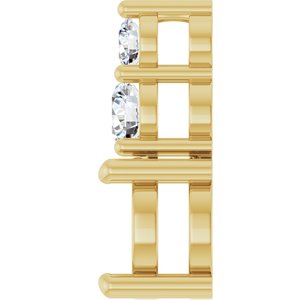 14K Yellow Gold 7 mm Round 1/3 CTW Natural Diamond Semi-Set Pendant – image 6