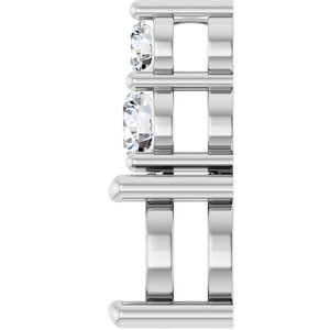 14K White Gold 7 mm Round 1/3 CTW Natural Diamond Semi-Set Pendant – image 6