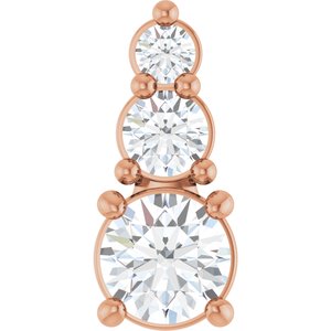 10K Rose Gold 3.8 mm Round Pendant Mounting